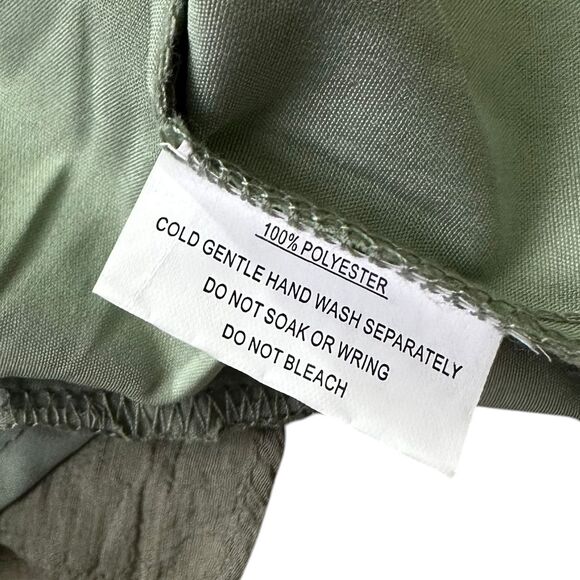 Saints + Secrets Olive Lined Mini A-line Dress Women's Size XL NWT | 12-19-3 - Picture 5 of 7